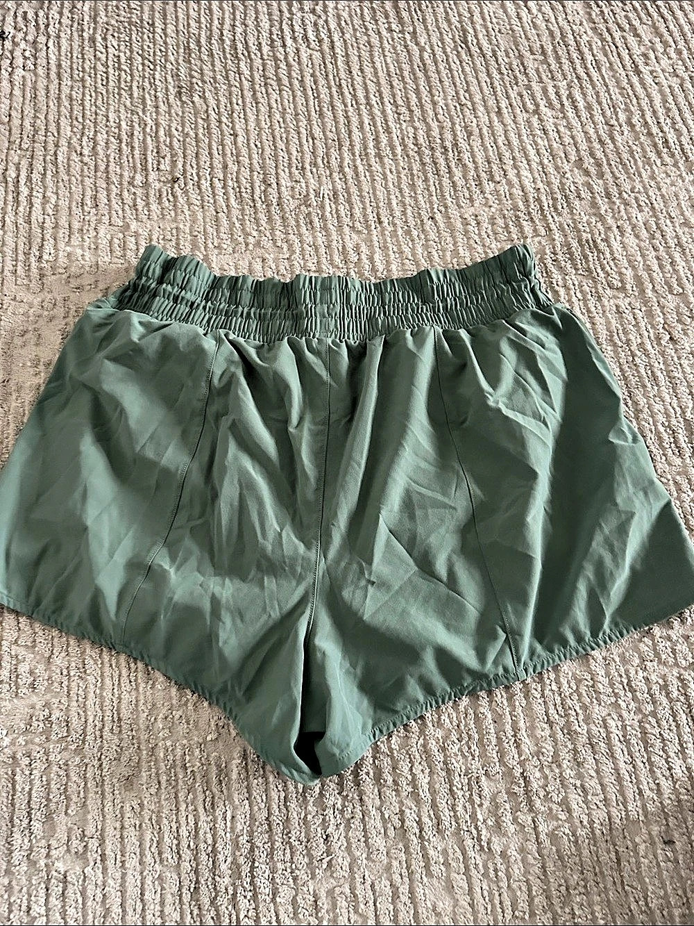 Lululemon Track That High-Rise Lined Short 3" Green